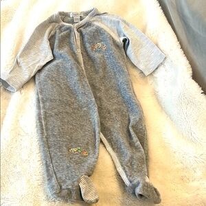 Kissy kissy one piece velour and cotton pjs
